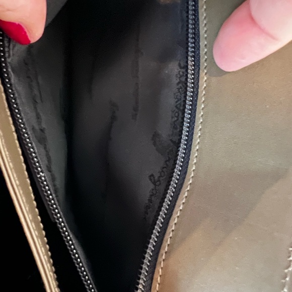 Salvatore Ferragamo Canvas Navy Green Handbag Authentic - Picture 11 of 15